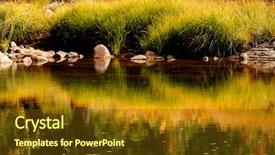  Presentation with yosemite - Amazing slides having aspen trees mountains - beautiful merced river through yosemite backdrop and a tawny brown colored foreground