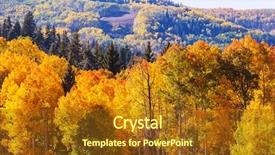  Presentation with fall season - Beautiful presentation design featuring aspen trees mountains - colorful yellow autumn in colorado backdrop and a  colored foreground