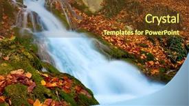  Presentation with river forest - Slides enhanced with green spring rural hills landscape in slovakia note soft focus at 100 best at smaller sizes background and a tawny brown colored foreground