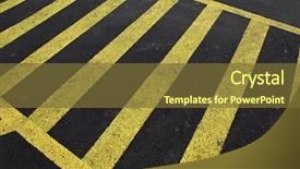  Presentation with asphalt pavements - Slide deck featuring asphalt as a backdrop yellow background and a  colored foreground