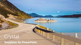  Presentation with abraham - PPT layouts consisting of asphalt-highway-leads-to-abraham background and a coral colored foreground