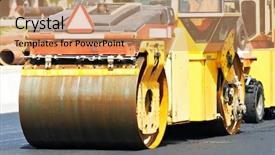  Presentation with vibration - Colorful theme enhanced with asphalt pavement works for road backdrop and a coral colored foreground