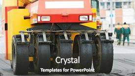  Presentation with asphalt pavement - Slides having asphalt pavement works for road background and a dark gray colored foreground