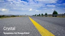  Presentation with highway road accidents - Audience pleasing presentation consisting of asphalt paving - empty highway road backdrop and a gray colored foreground