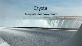  Presentation with sunlight on falls - PPT theme consisting of highway go aside niagara falls background and a light blue colored foreground