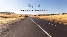  Presentation with states - Presentation theme featuring asphalt-road-and-countryside-landscape background and a light blue colored foreground