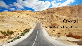  Presentation with asphalt road - Colorful slides enhanced with asphalt road in a desert backdrop and a coral colored foreground