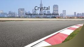  Presentation with asphalt road animtion - Cool new PPT theme with asphalt road in modern circuit backdrop and a  colored foreground
