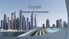  Presentation with asphalt road - Presentation enhanced with asphalt-road-in-morden-city background and a light blue colored foreground