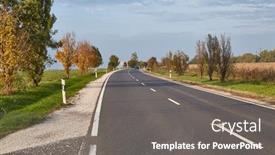  Presentation with asphalt road - Audience pleasing slide deck consisting of asphalt-road-in-the-countryside backdrop and a gray colored foreground