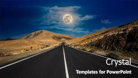  Presentation with asphalt road - Slide set consisting of asphalt-road-in-the-mountains background and a dark gray colored foreground