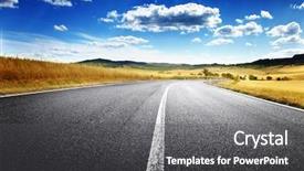  Presentation with asphalt road animtion - Presentation enhanced with asphalt road in tuscany italy background and a dark gray colored foreground