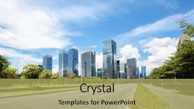  Presentation with asphalt road - Audience pleasing slide set consisting of asphalt road of a modern backdrop and a yellow colored foreground