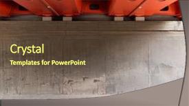  Presentation with asphalt road - Theme enhanced with asphalt road under the bridge background and a tawny brown colored foreground