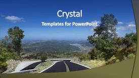  Presentation with clear sunny day rural landscape - Beautiful presentation theme featuring asphalted road on a clear backdrop and a  colored foreground