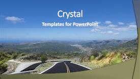  Presentation with clear - Amazing slides having asphalted road on a clear backdrop and a teal colored foreground