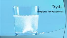  Presentation with water glass - Beautiful PPT layouts featuring aspirin - glass of water and pills backdrop and a arctic colored foreground
