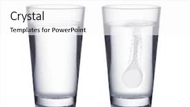  Presentation with water glass - Amazing slide set having aspirin - glass with effervescent tablet backdrop and a white colored foreground