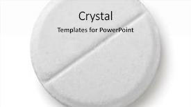  Presentation with medical pill medicine white blue - Theme having aspirin - single white pill isolated background and a white colored foreground