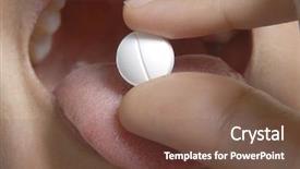  Presentation with pills - Beautiful theme featuring aspirin - taking pills detail backdrop and a tawny brown colored foreground