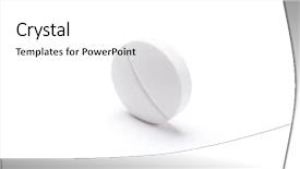  Presentation with healthcare - Amazing theme having aspirin - white circular tablet isolated healthcare backdrop and a white colored foreground
