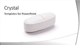  Presentation with drug - Audience pleasing theme consisting of aspirin - white oval drug isolated healthcare backdrop and a white colored foreground