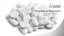  Presentation with pills - Amazing slide set having aspirin - white pills on white background backdrop and a white colored foreground