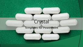  Presentation with capsules - Presentation design consisting of aspririn structure - white capsules pills on green background and a light gray colored foreground