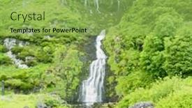  Presentation with ireland - Slides having assarancagh waterfall county donegal ireland background and a yellow colored foreground