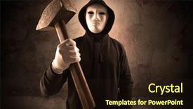  Presentation with empty - Slide deck with assassin in an empty bloody background and a wine colored foreground