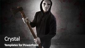  Presentation with empty - Colorful slide deck enhanced with assassin in an empty bloody backdrop and a dark gray colored foreground