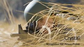  Presentation with mission - Beautiful PPT layouts featuring assault rifle on a mission backdrop and a  colored foreground