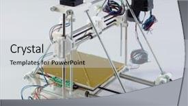  Presentation with modeling - Cool new presentation theme with numerical modeling - assembling open source 3d printer backdrop and a light gray colored foreground