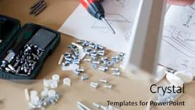  Presentation with assembling wooden furniture furniture - Theme having assembly - assembling flat pack furniture background and a mint green colored foreground