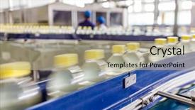  Presentation with china - Amazing slide set having assembly - drinks production plant in china backdrop and a coral colored foreground