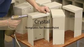  Presentation with electrical kilowatt hour electric meter - Cool new presentation with electrical cabinet assembling backdrop and a coral colored foreground