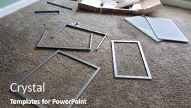  Presentation with spread - Slides enhanced with assembly-required-desk-in-pieces background and a dark gray colored foreground