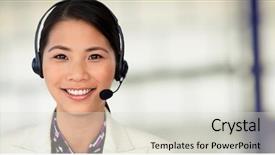  Presentation with pies - Colorful theme enhanced with assertiveness - attractive female engineer smiling backdrop and a light gray colored foreground