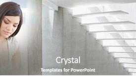  Presentation with abstract digital business interface - PPT layouts with assertiveness - digital composite of business people background and a gray colored foreground