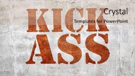  Presentation with graffiti - Presentation theme with asses - kick ass - red graffiti background and a  colored foreground