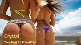  Presentation with sun tanning - Slide deck enhanced with asses - photo of two girls background and a tawny brown colored foreground