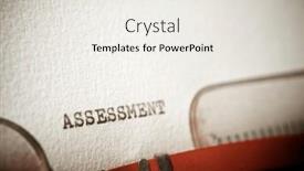  Presentation with assessment - Presentation design with assessment-word-written background and a sky blue colored foreground