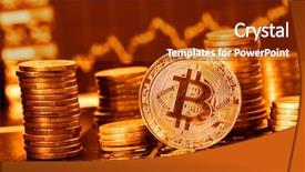  Presentation with bitcoin - Slides featuring asset - digital currency bitcoin background and a tawny brown colored foreground
