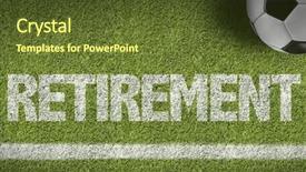  Presentation with soccer field - Theme consisting of asset family - soccer field with the text background and a tawny brown colored foreground