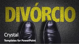  Presentation with divorce - Audience pleasing theme consisting of asset family - top view of business shoes backdrop and a  colored foreground