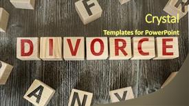  Presentation with divorce - Audience pleasing PPT theme consisting of asset family - wooden blocks with the text backdrop and a tawny brown colored foreground