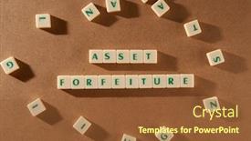  Presentation with square - Slide deck enhanced with asset-forfeiture-word-made background and a tawny brown colored foreground