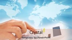  Presentation with business calculator - Slide deck enhanced with asset mapping - hands of business people background and a coral colored foreground