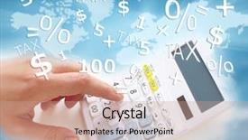  Presentation with business calculator - Amazing presentation having asset mapping - hands of business people backdrop and a  colored foreground