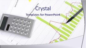  Presentation with sales - Beautiful theme featuring assets review - charts and graphs of sales backdrop and a sky blue colored foreground